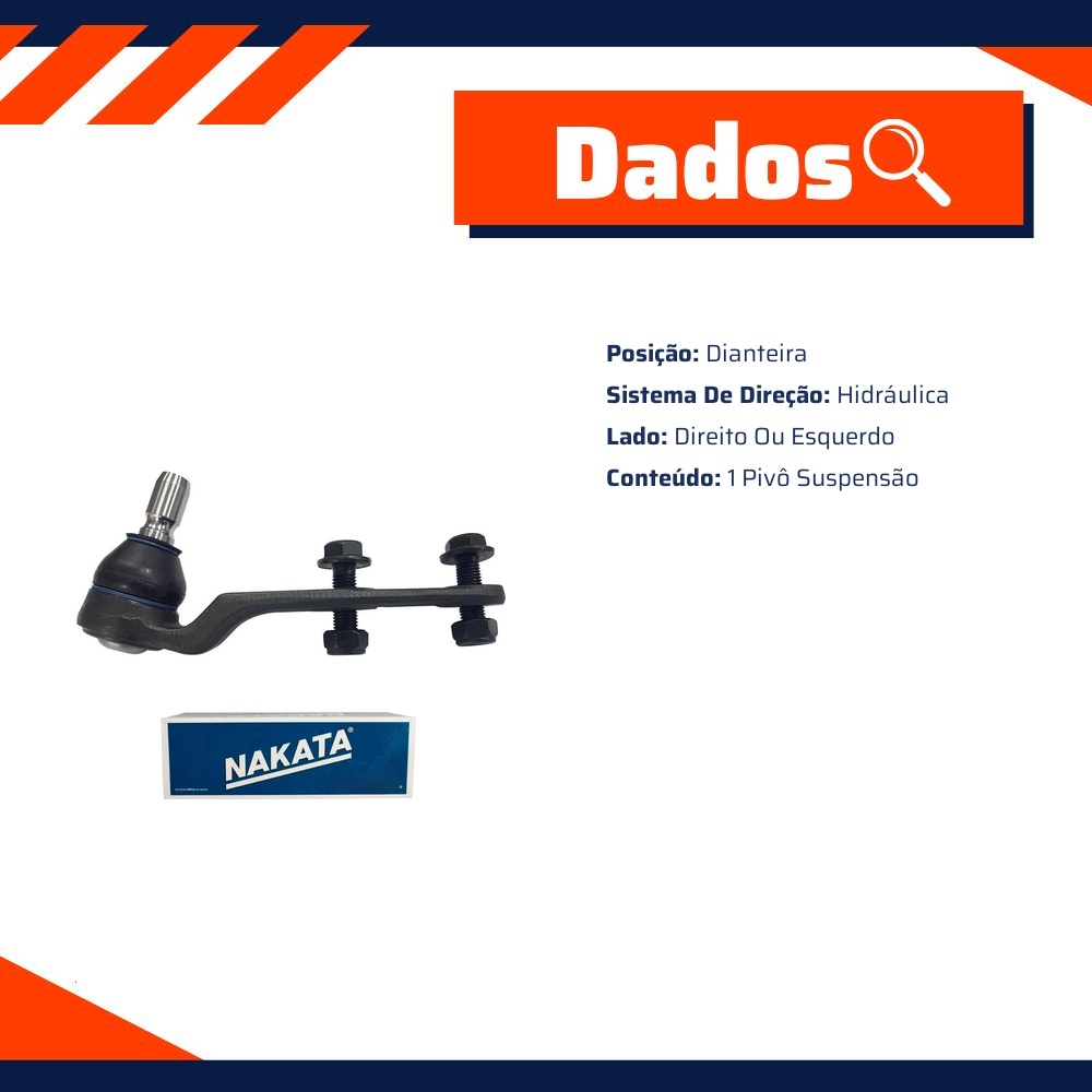 Pivô de Suspensão Dianteiro para Chevrolet Agile e Montana - Nakata - N 93042