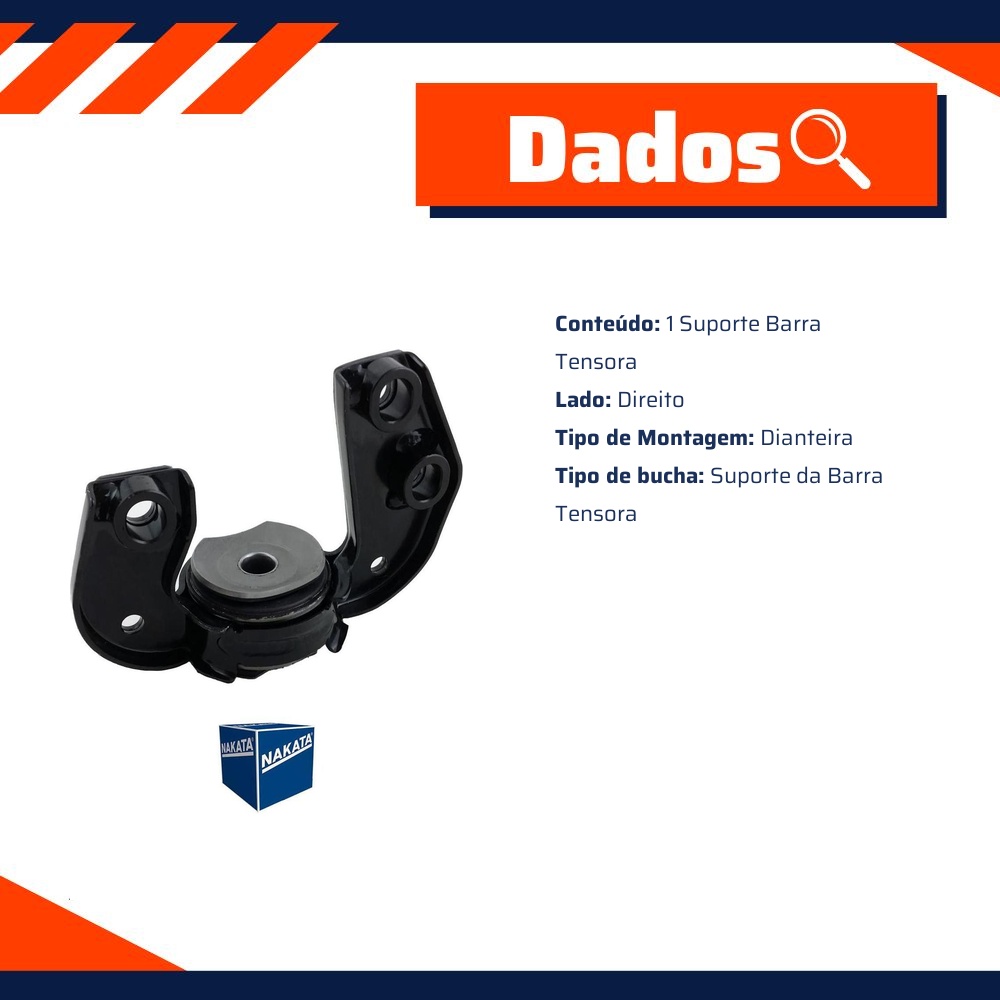 Suporte da Barra Tensora Dianteira Direita para Chevrolet Agile e Montana - Nakata - NBJ3014D