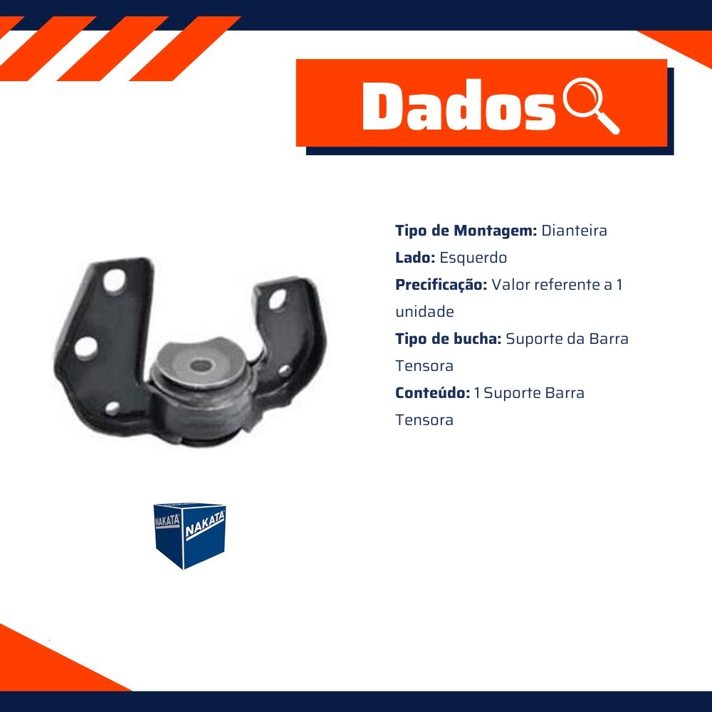 Suporte da Barra Tensora Dianteira Esquerda - Nakata - NBJ3010E