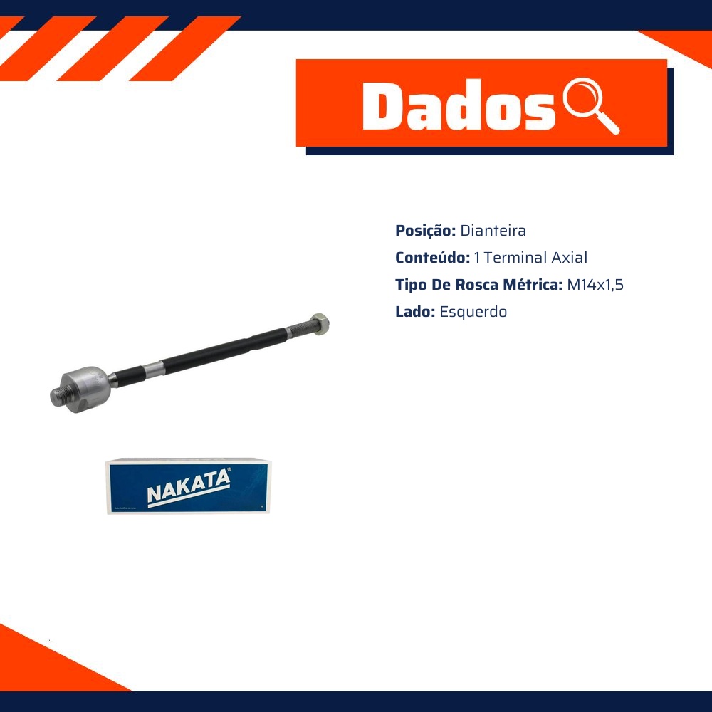 Terminal Axial Dianteiro para Jeep Renegade - Nakata - N 99277