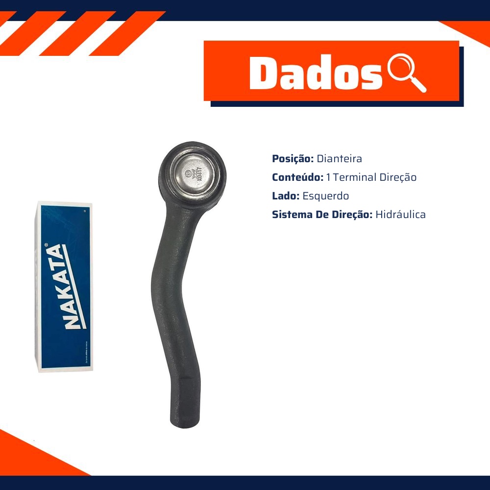 Terminal de Direção Dianteiro Esquerdo para Nissan Sentra - Nakata - N 99239