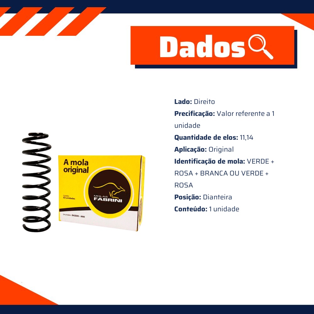 Mola Dianteira Direita - Fabrini - I-FO0164-M