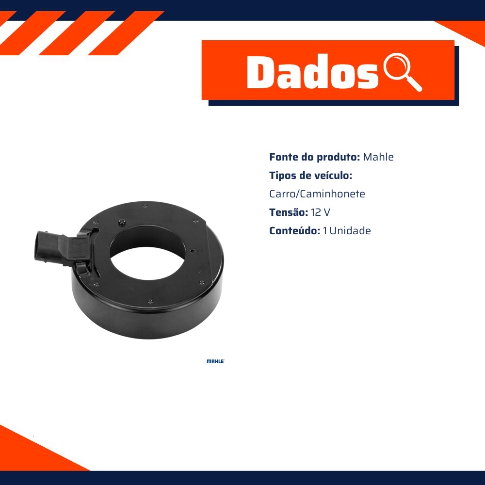 Bobina do Compressor de Ar Condicionado - Mahle - ACPX 12 000P