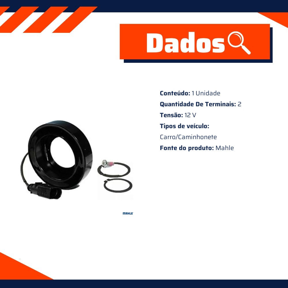 Bobina do Compressor de Ar Condicionado - Mahle - ACPX 26 000P