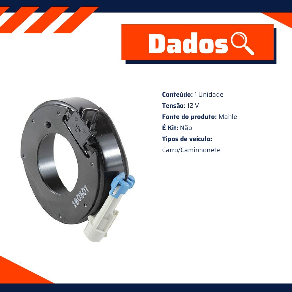 Bobina do Compressor de Ar Condicionado - Mahle - ACPX 14 000P