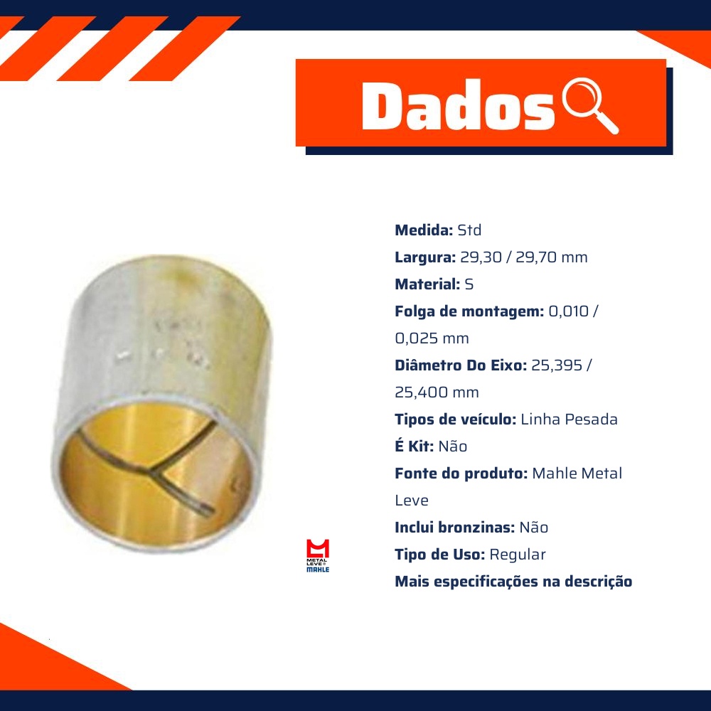 Bucha de Biela Std - Mahle Metal Leve - BG-028-U STD