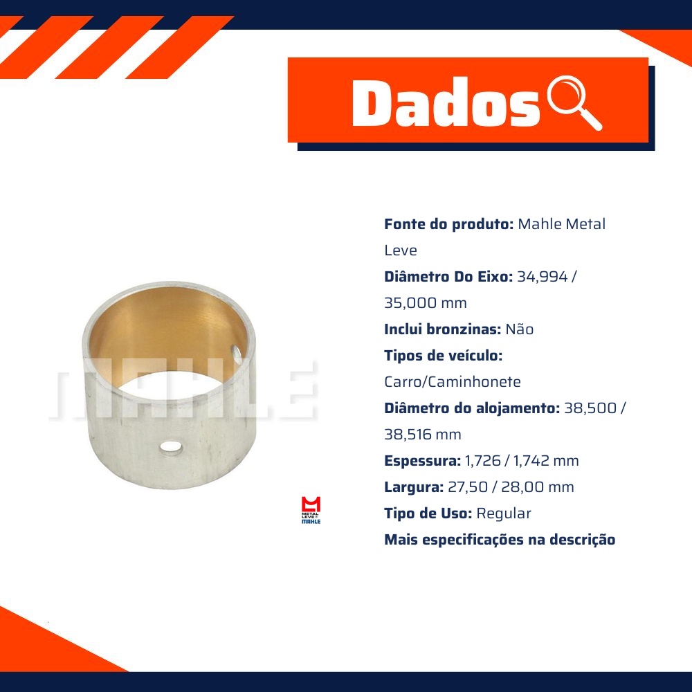 Bucha de Biela Std - Mahle Metal Leve - BG-545-U STD