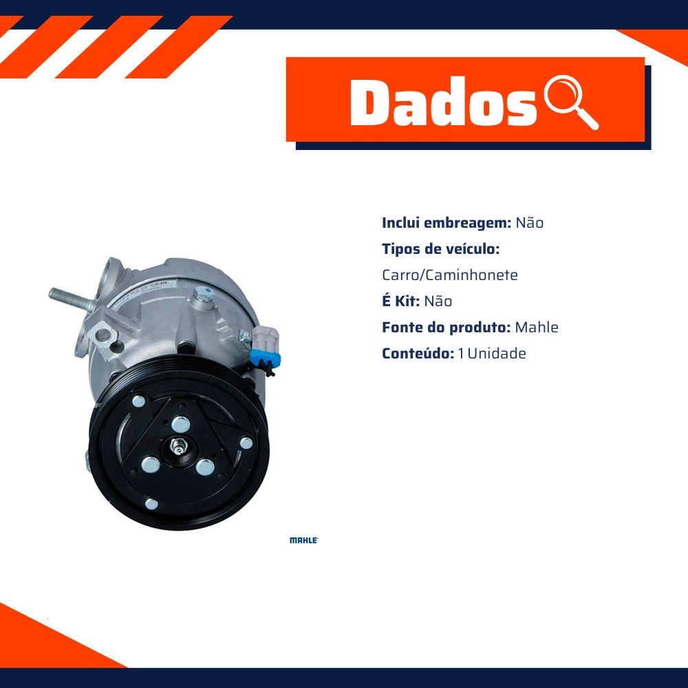 Compressor de Ar Condicionado - Mahle - ACP 1090 000S