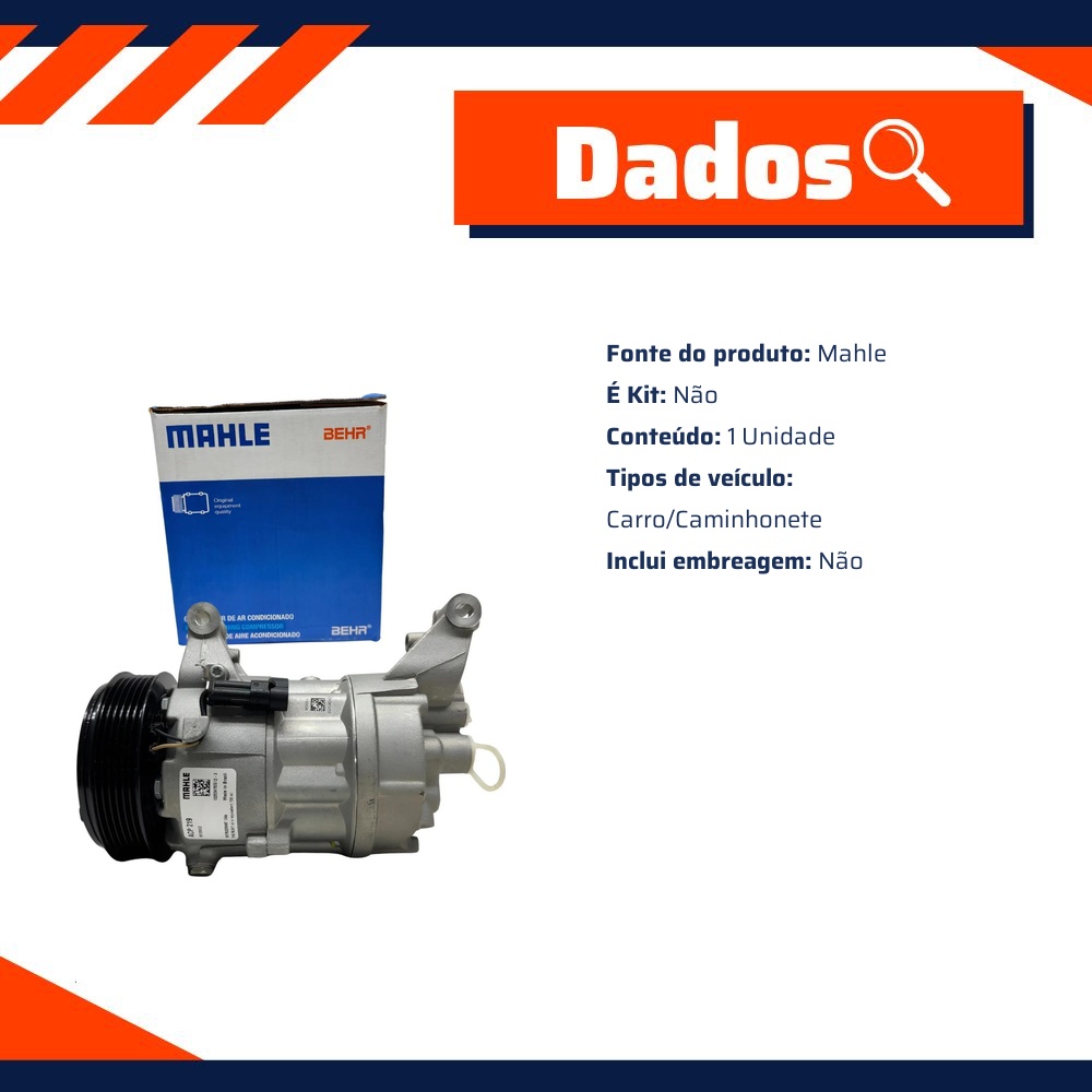 Compressor de Ar Condicionado - Mahle - ACP 219 000P