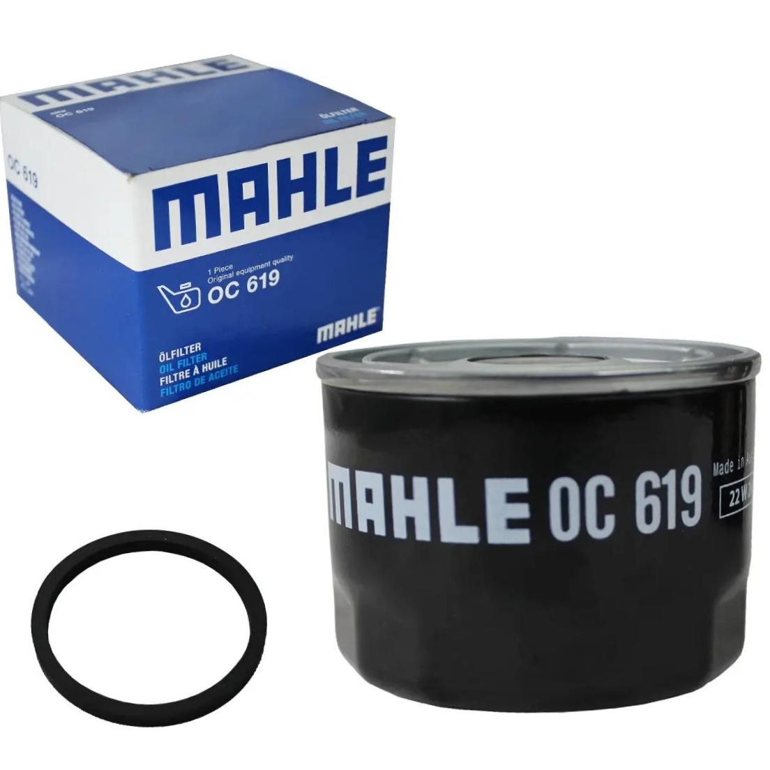 Filtro Blindado de Óleo Lubrificante - Mahle Metal Leve - OC619