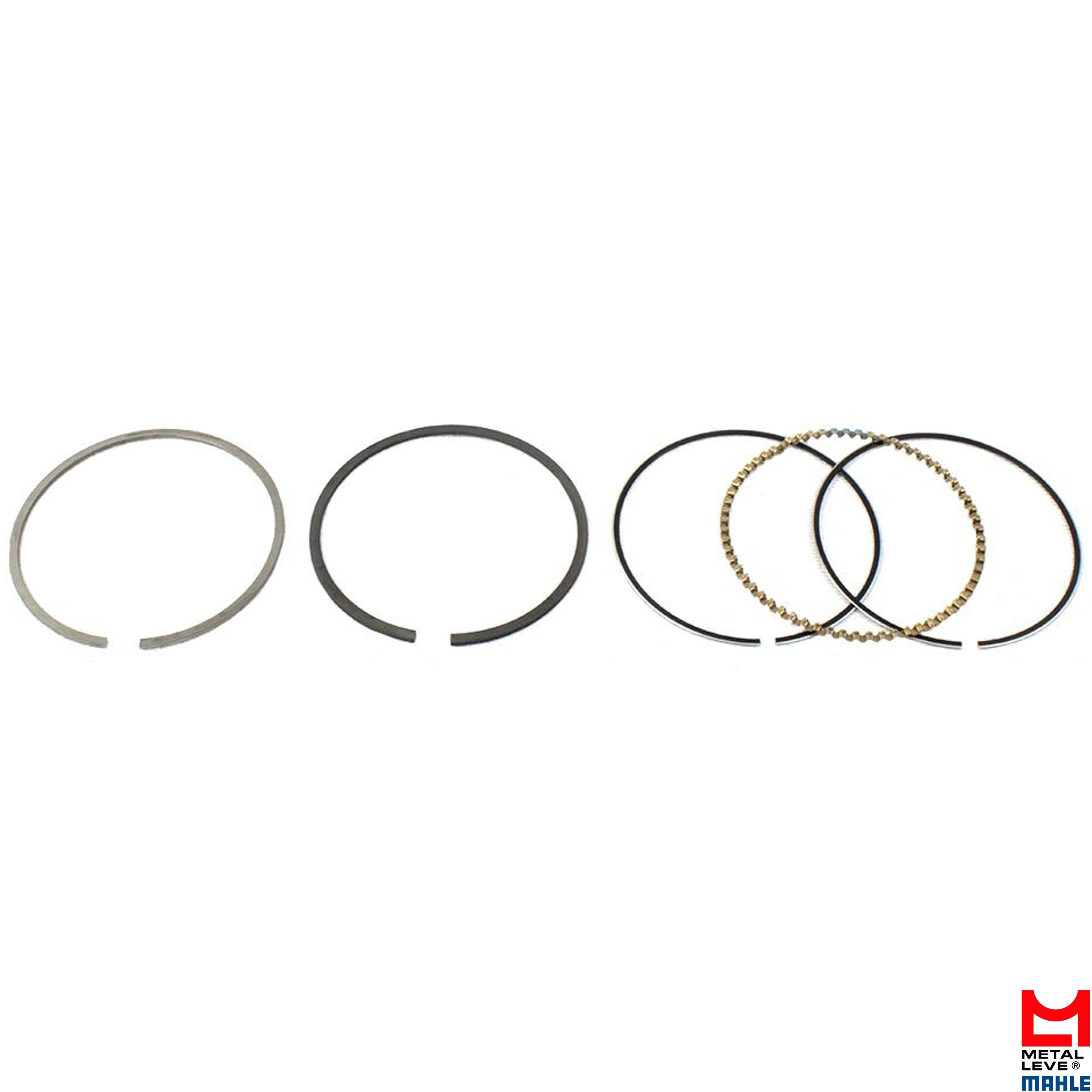 Jogo de Anéis do Pistão 0,50 1 Cilindro para Suzuki Burgman AN 125 - Mahle Metal Leve - TA.9184 0,50