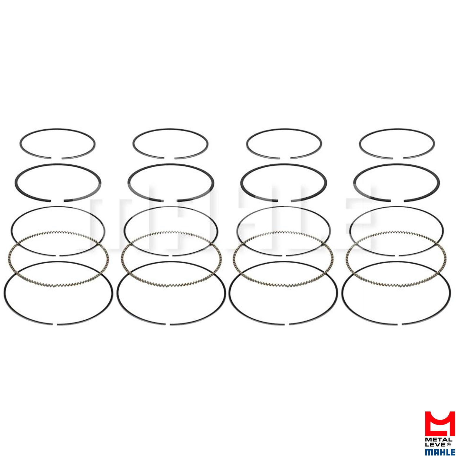 Jogo de Anéis do Pistão 0,50 4 Cilindros - Mahle Metal Leve - AA.9130 0,50