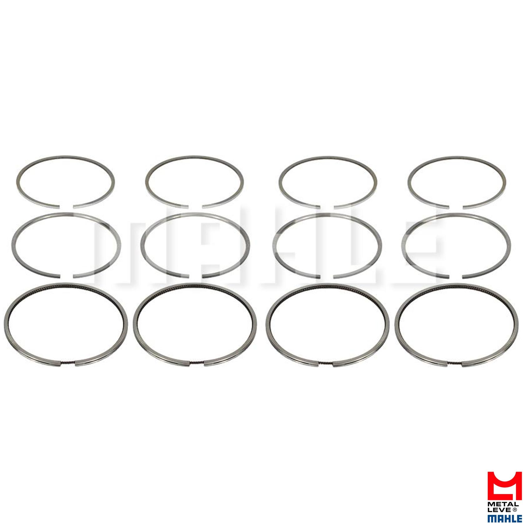 Jogo de Anéis do Pistão 0,50 4 Cilindros para Volkswagen Amarok - Mahle Metal Leve - DC.9006 0,50