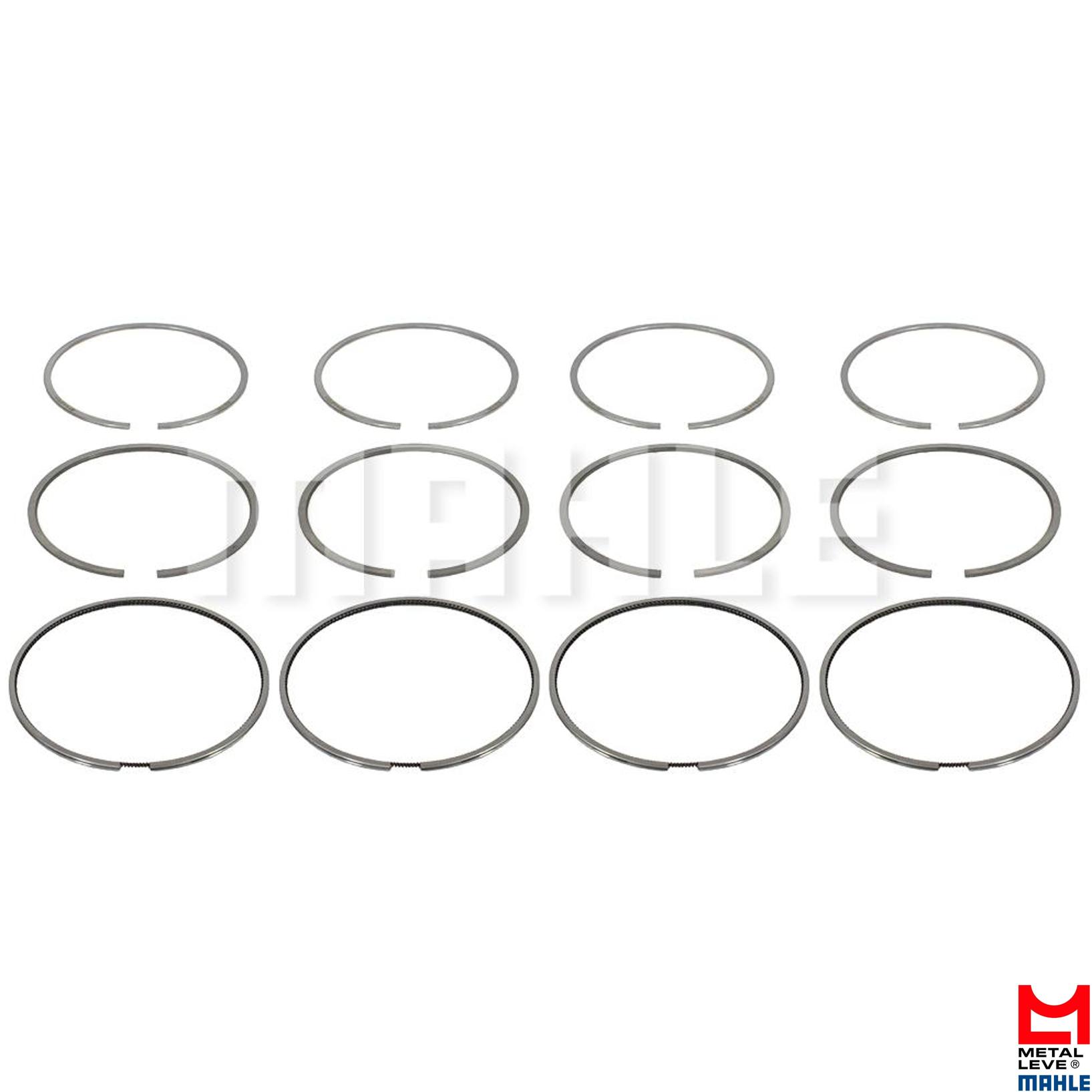 Jogo de Anéis do Pistão 0,50 4 Cilindros para Audi 80 - Mahle Metal Leve - LL.7029 0,50