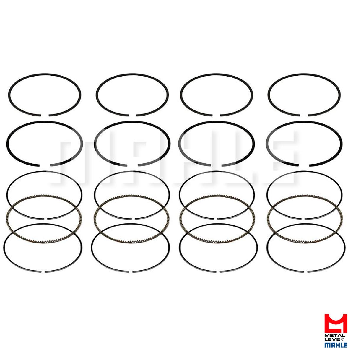 Jogo de Anéis do Pistão 0,50 4 Cilindros para Chevrolet Spin - Mahle Metal Leve - PA.9162 0,50