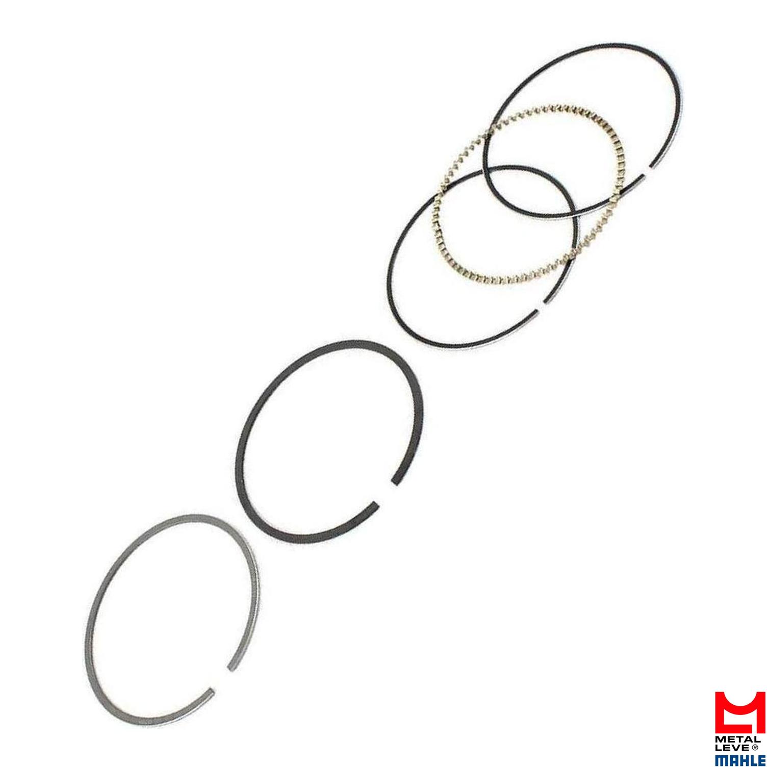 Jogo de Anéis do Pistão 0,75 1 Cilindro para Honda CG 125 e NXR 125 BROS - Mahle Metal Leve - SAA8292 0,75