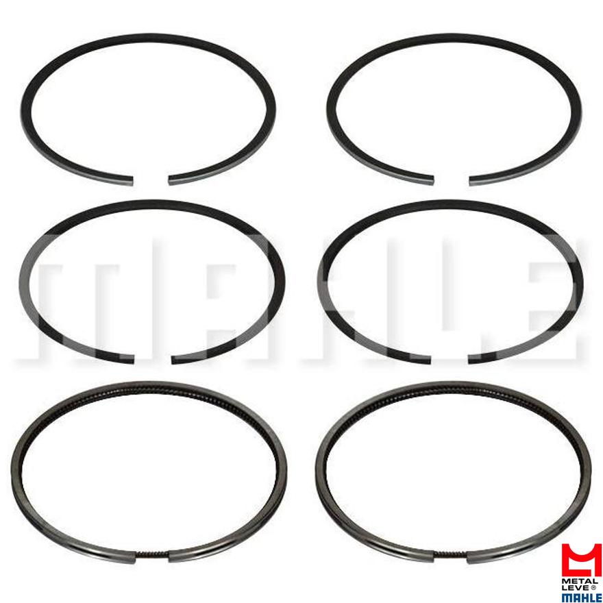 Jogo de Anéis do Pistão STD 2 Cilindros para Peugeot 504 - Mahle Metal Leve - DCS.6396 STD
