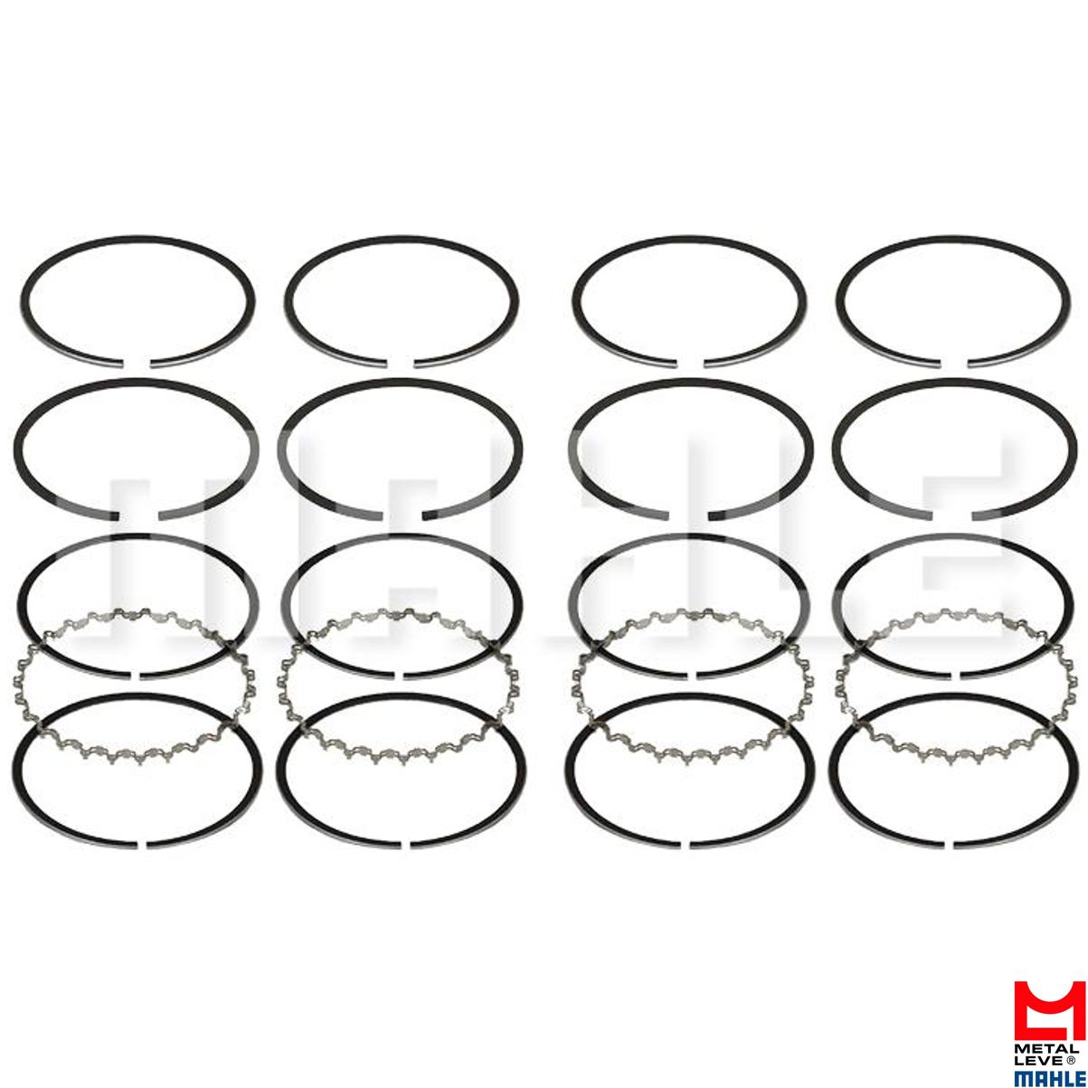 Jogo de Anéis do Pistão STD 4 Cilindros para Chevrolet Monza e Monza Hatch - Mahle Metal Leve - DA.6401 STD