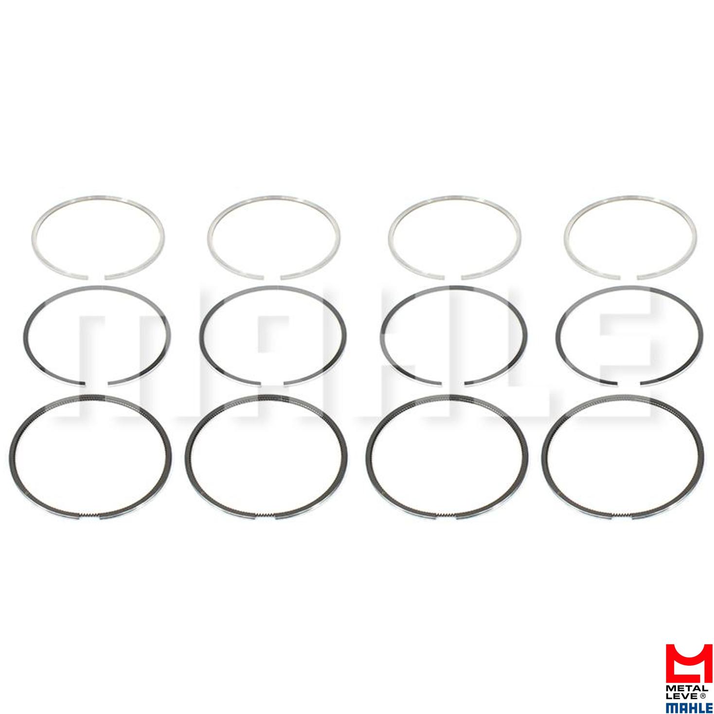 Jogo de Anéis do Pistão STD 4 Cilindros para Mitsubishi Pajero e Pajero Sport - Mahle Metal Leve - DC.8553 STD