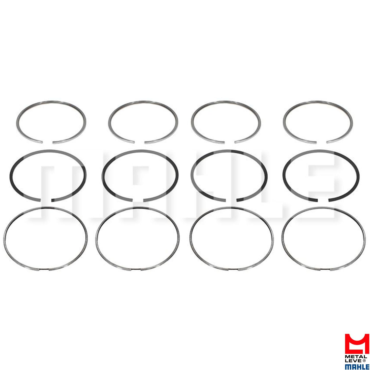 Jogo de Anéis do Pistão STD 4 Cilindros para Chevrolet S10 e Trailblazer - Mahle Metal Leve - DL.8833 STD