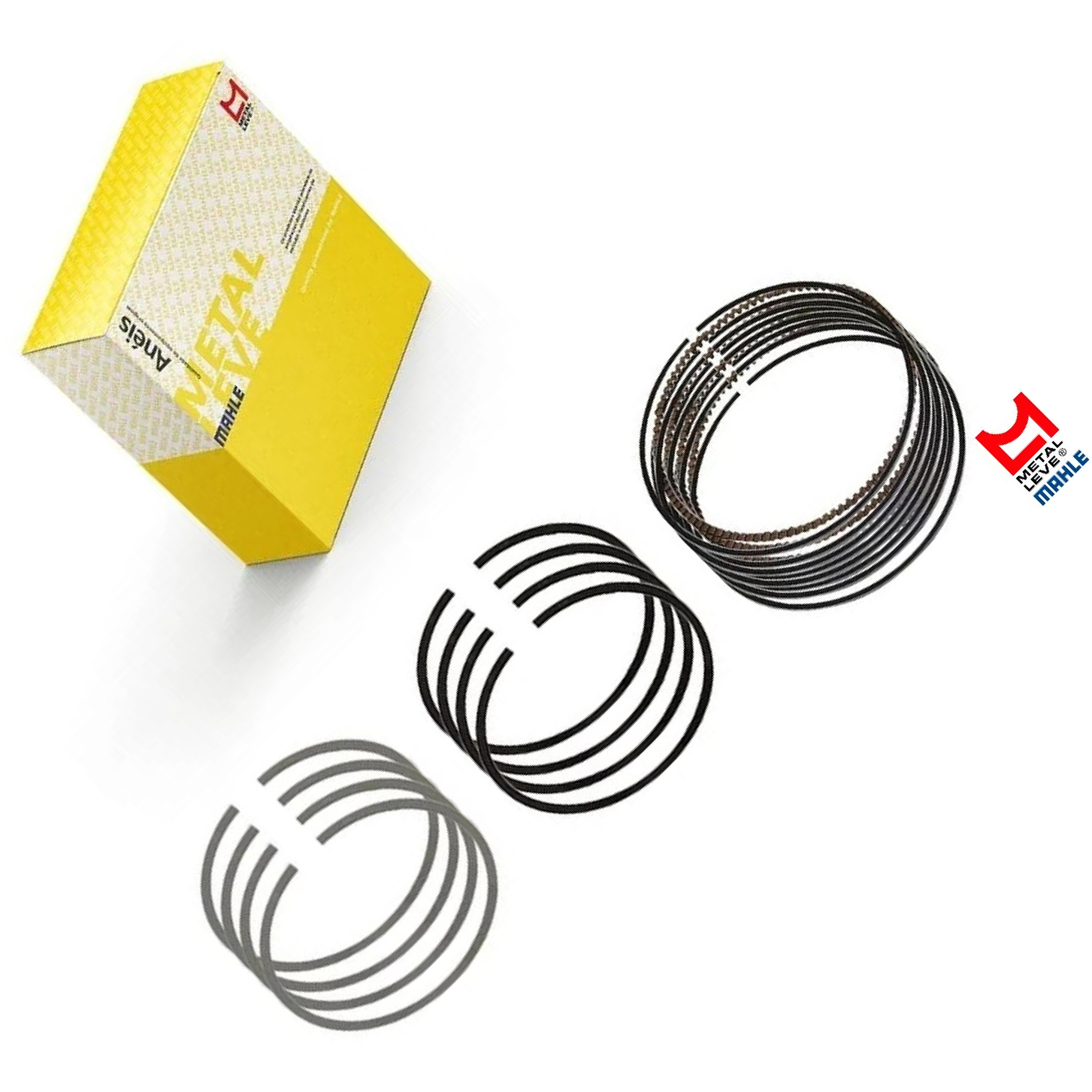 Jogo de Anéis do Pistão STD 4 Cilindros para Fiat Siena - Mahle Metal Leve - STA.8760 STD