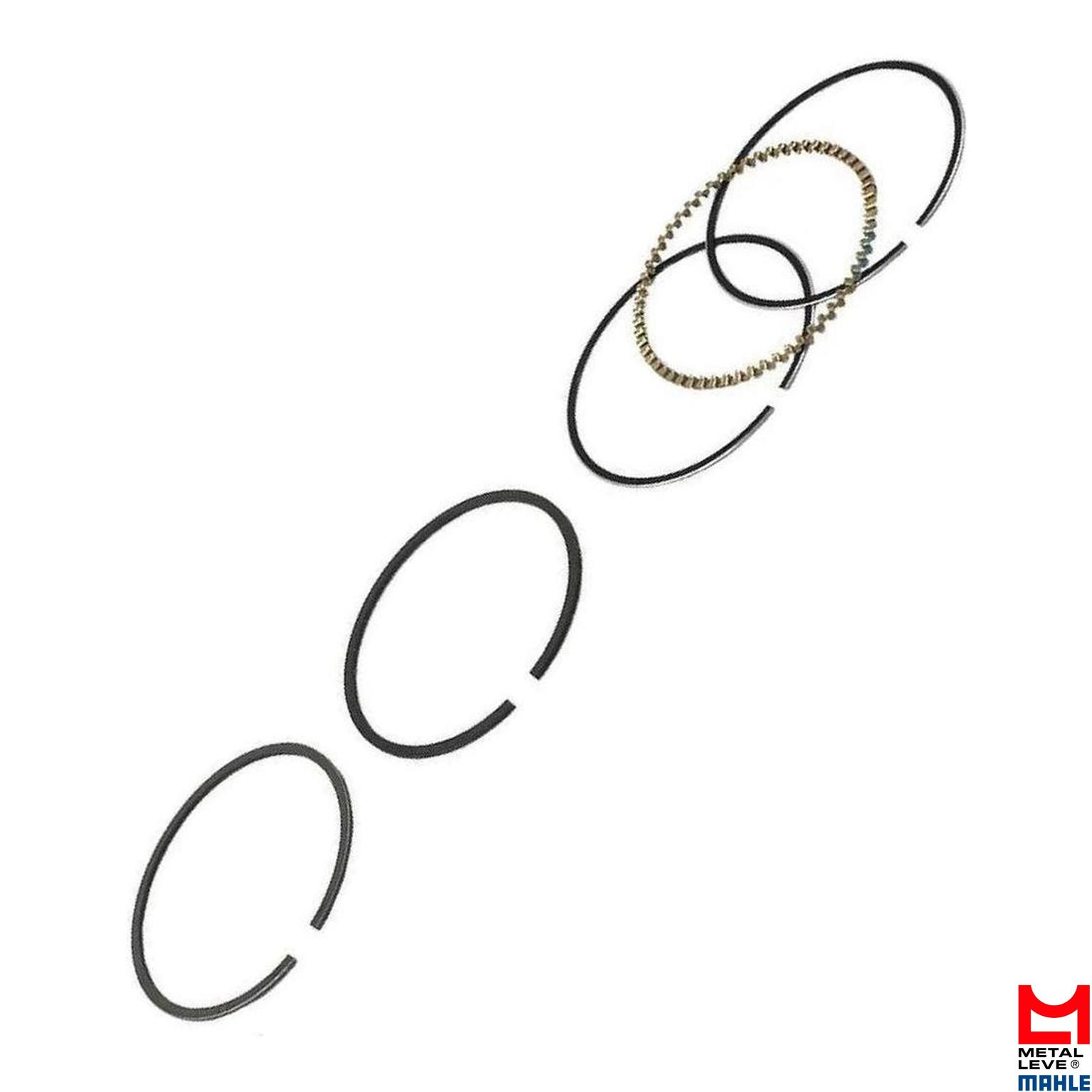 Jogo de Anéis do Pistão STD 1 Cilindro para Yamaha Crypton 105 - Mahle Metal Leve - DA.9198 STD