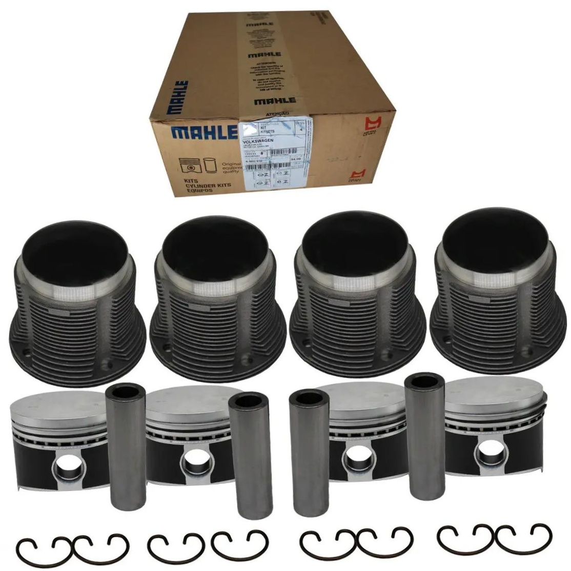 4 Kit Para Motor Std - Mahle Metal Leve - K9002 STD