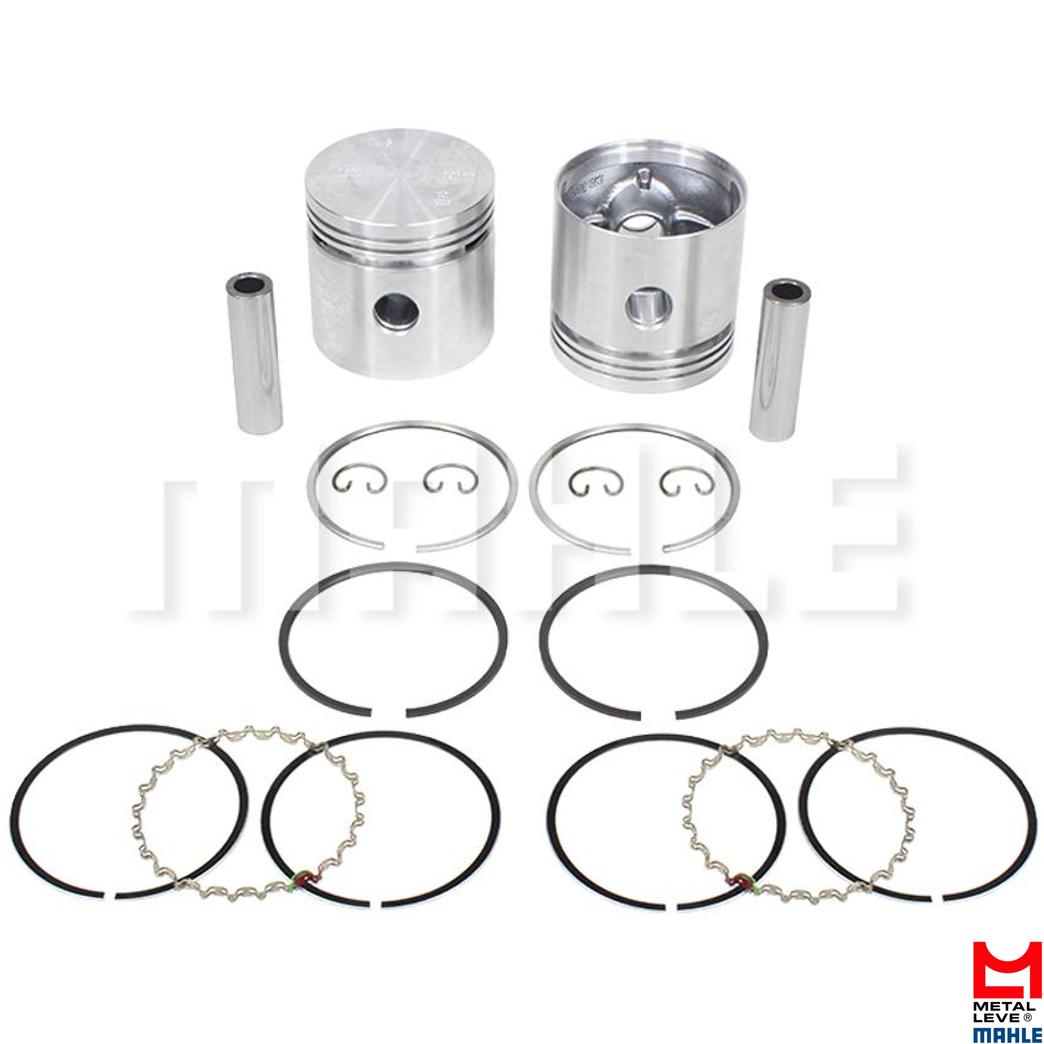 Jogo com 2 Pistões com Anéis STD para Ford Aero e Itamaraty - Mahle Metal Leve - P&A750 STD