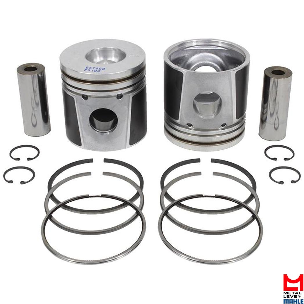 Jogo com 2 Pistões com Anéis STD para Land Rover Defender e Mercedes-Benz Sprinter 412 - Mahle Metal Leve - P&A9103 STD
