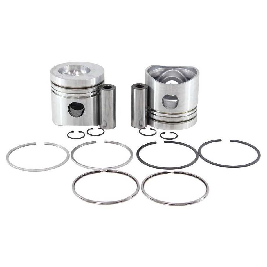Jogo com 2 Pistões com Anéis STD para Ford F-4000 - Mahle Metal Leve - P&A1076 STD