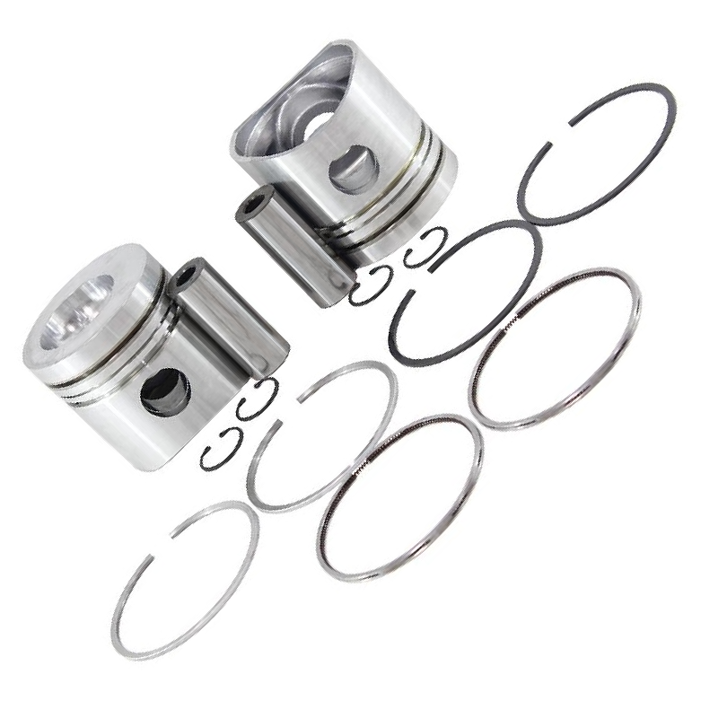 Jogo com 2 Pistões com Anéis STD para Ford F-4000 - Mahle Metal Leve - P&A1076 STD