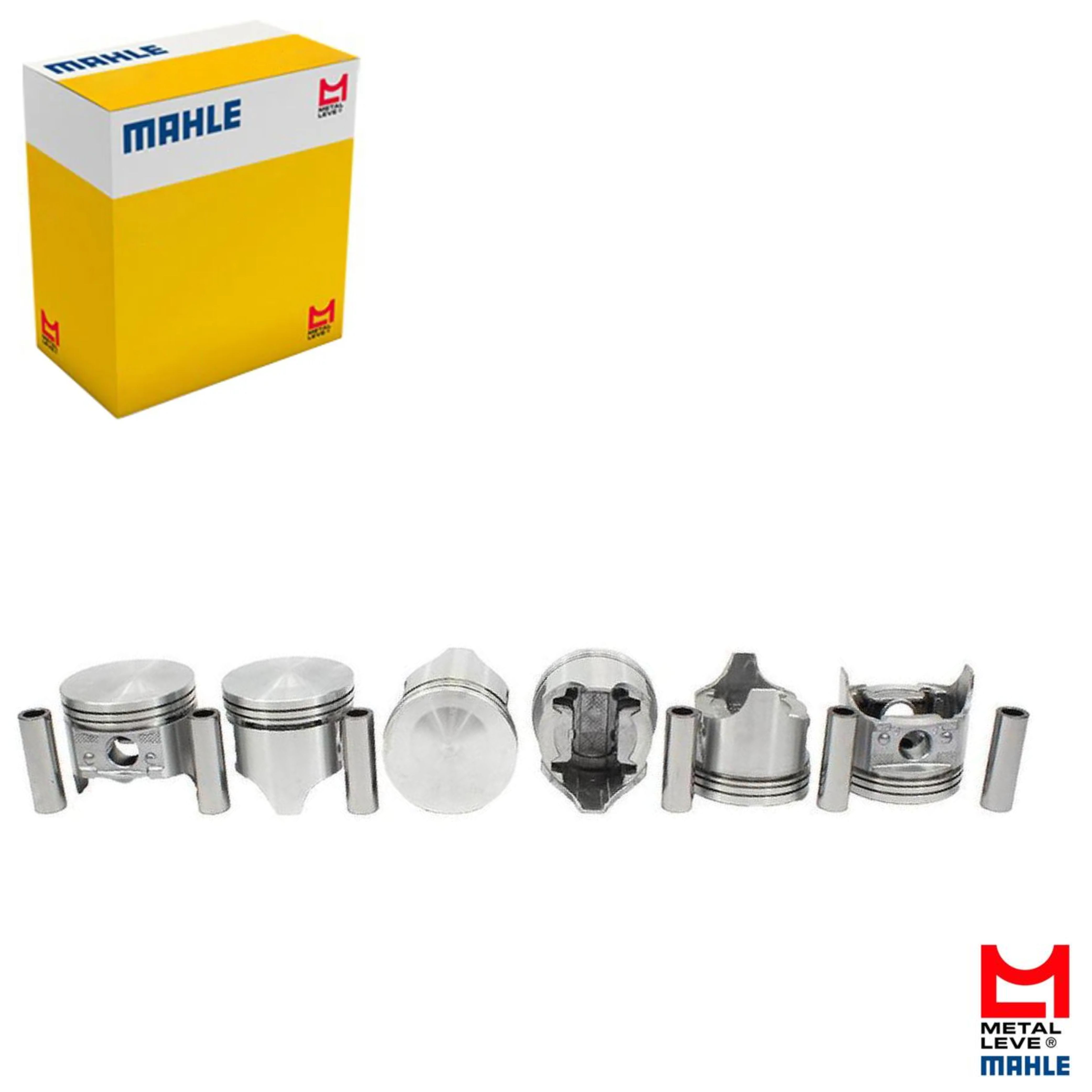Jogo com 6 Pistões do Motor 0,50 - Mahle Metal Leve - P1281 0,50