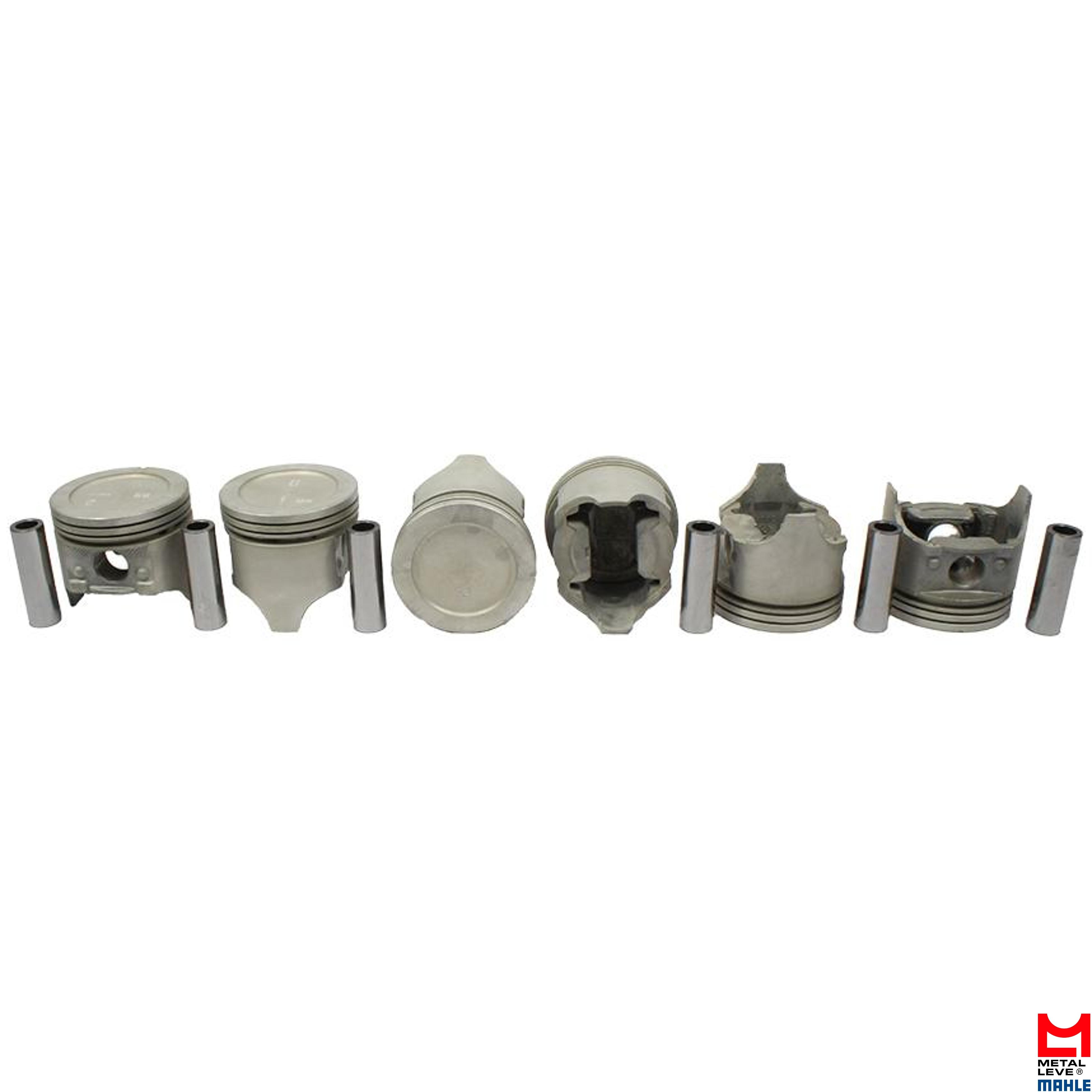 Jogo com 6 Pistões do Motor 0,762 - Mahle Metal Leve - P1094 0,762