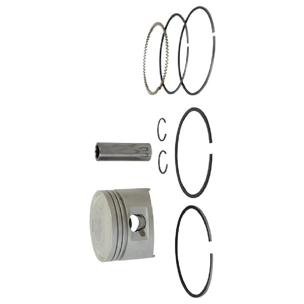 Pistão com Anéis 0,50 para Honda Lead 110 - Mahle Metal Leve - P&A9824 0,50