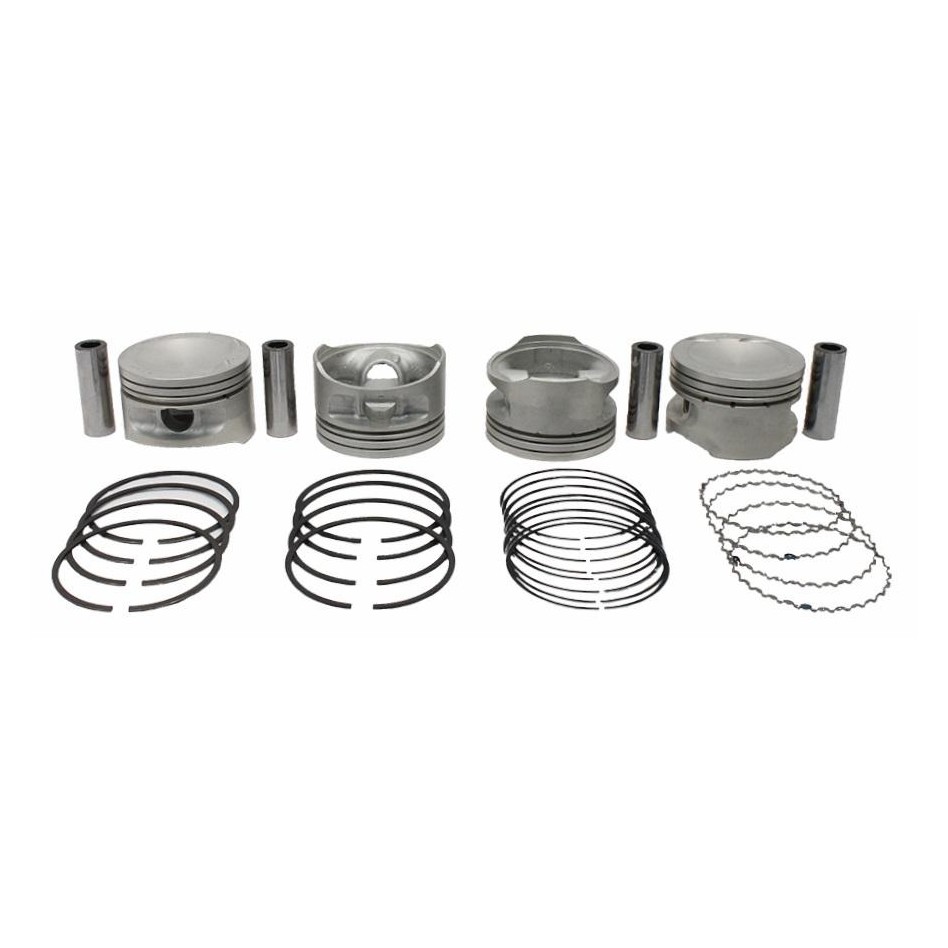 Jogo com 4 Pistões com Anéis 0,50 - Mahle Metal Leve - P&A9083 0,50