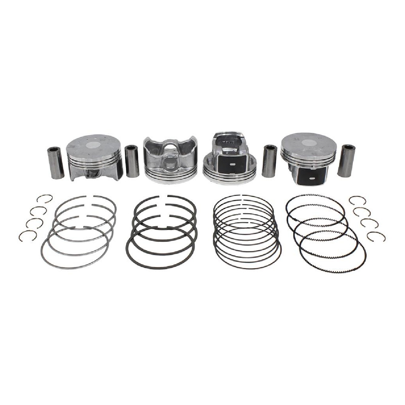 Jogo com 4 Pistões com Anéis 0,50 para Honda Civic - Mahle Metal Leve - P&A9657 0,50