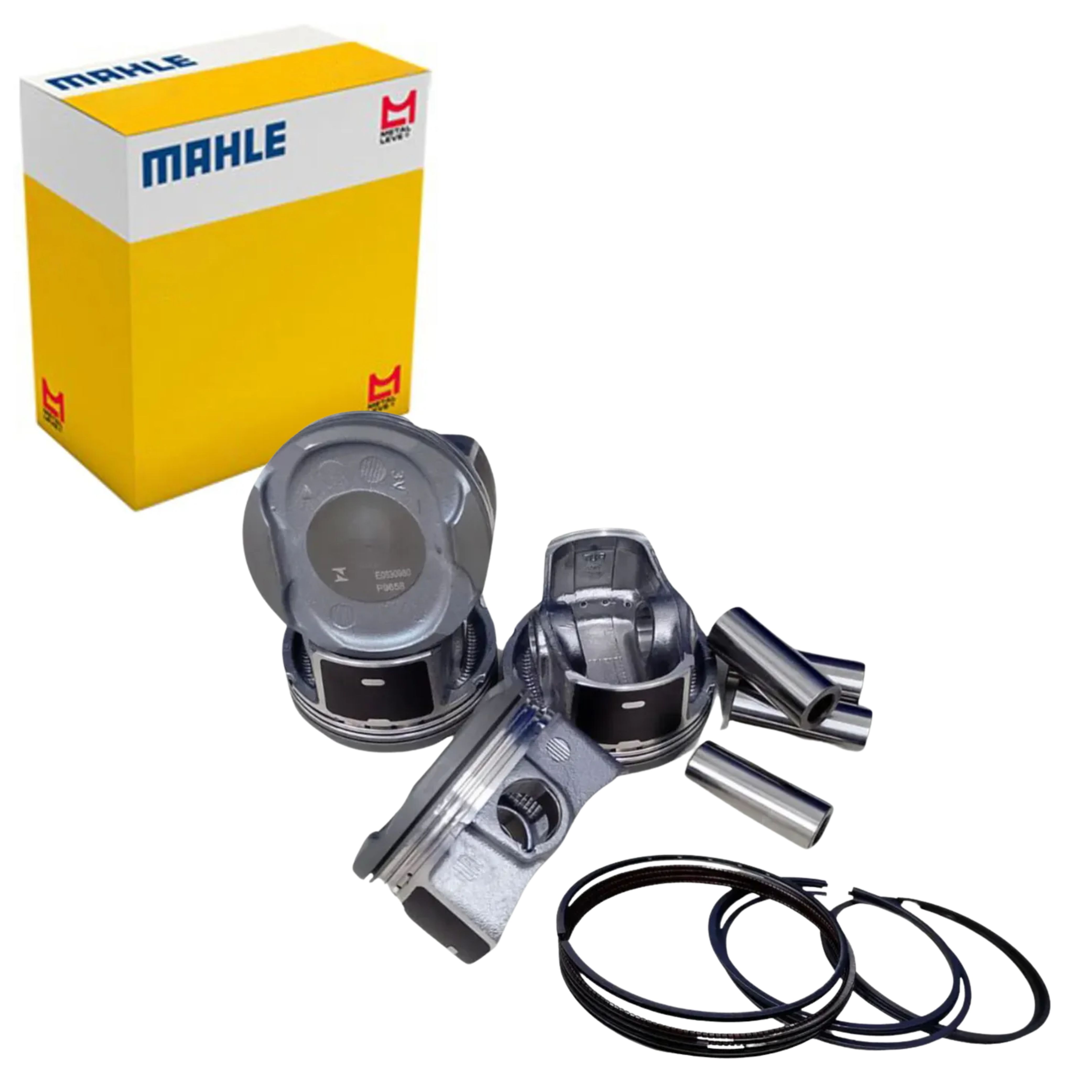 Jogo com 4 Pistões com Anéis 0,50 para Toyota Corolla - Mahle Metal Leve - P&A9658 0,50