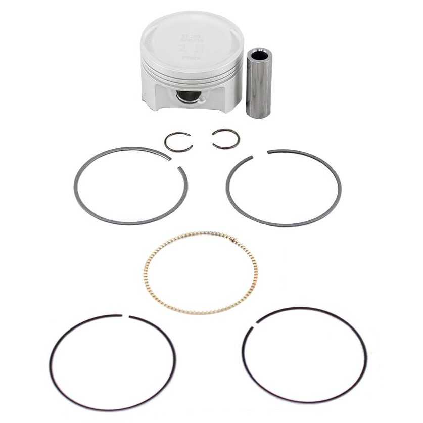 Pistão com Anéis 0,75 para Honda CG 160 e NXR 160 BROS - Mahle Metal Leve - P&A9825 0,75