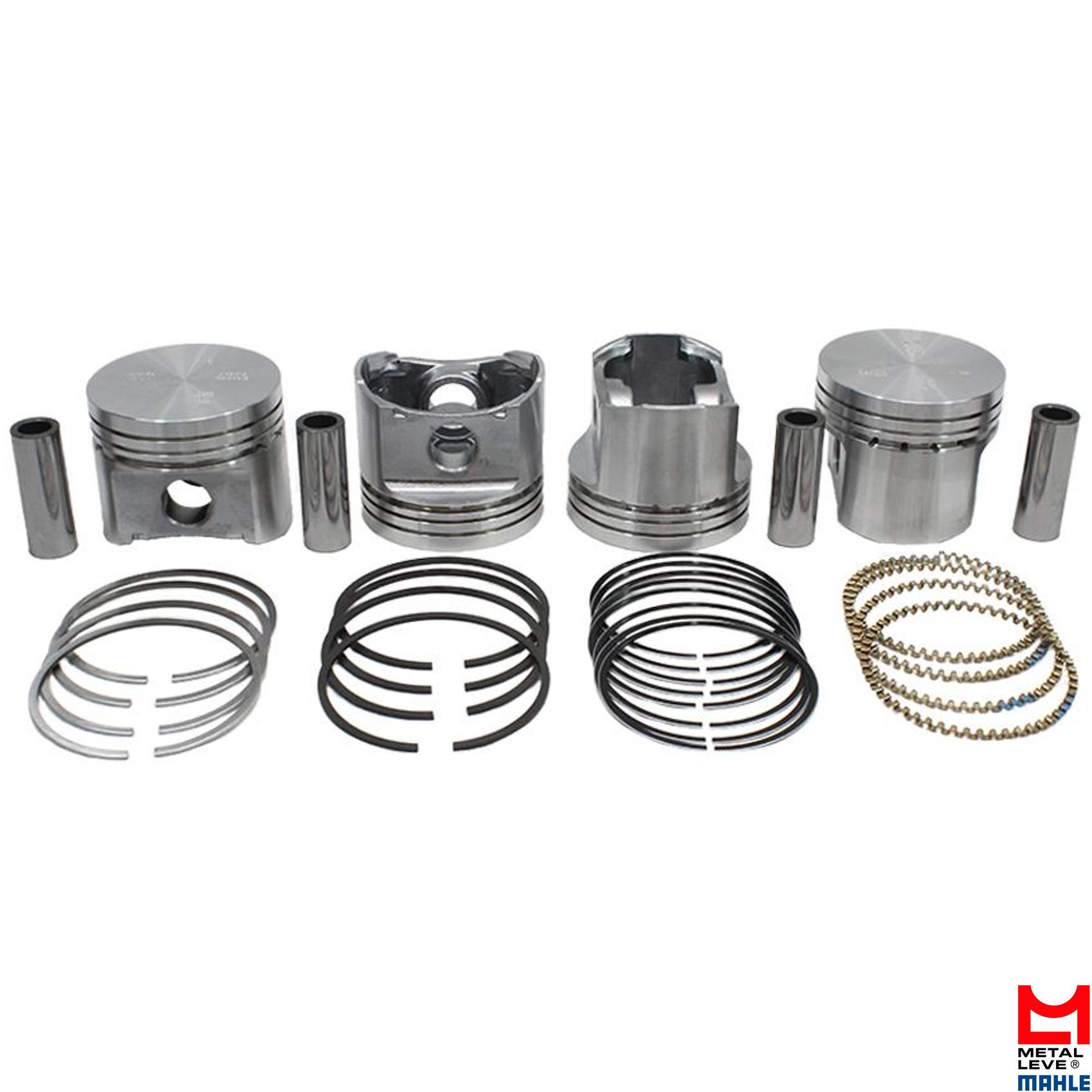 Jogo com 4 Pistões com Anéis SPA STD para Chevrolet Corsa e Corsa Sedan - Mahle Metal Leve - SP&A2167 STD SPA