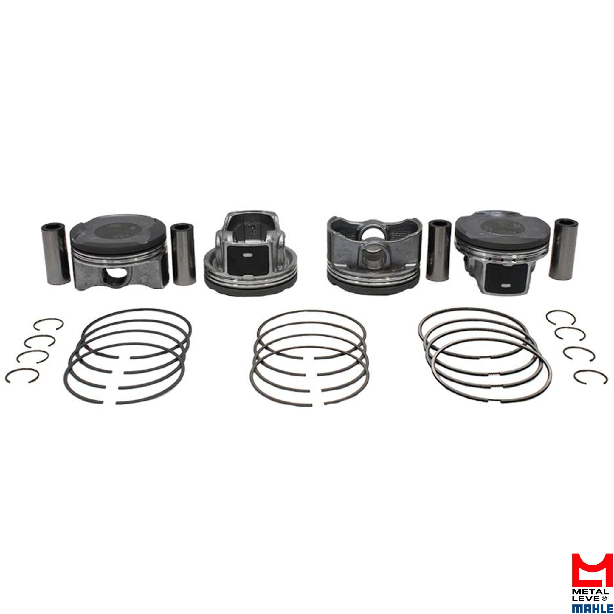 Jogo com 4 Pistões com Anéis STD para Toyota Corolla - Mahle Metal Leve - P&A9659 STD