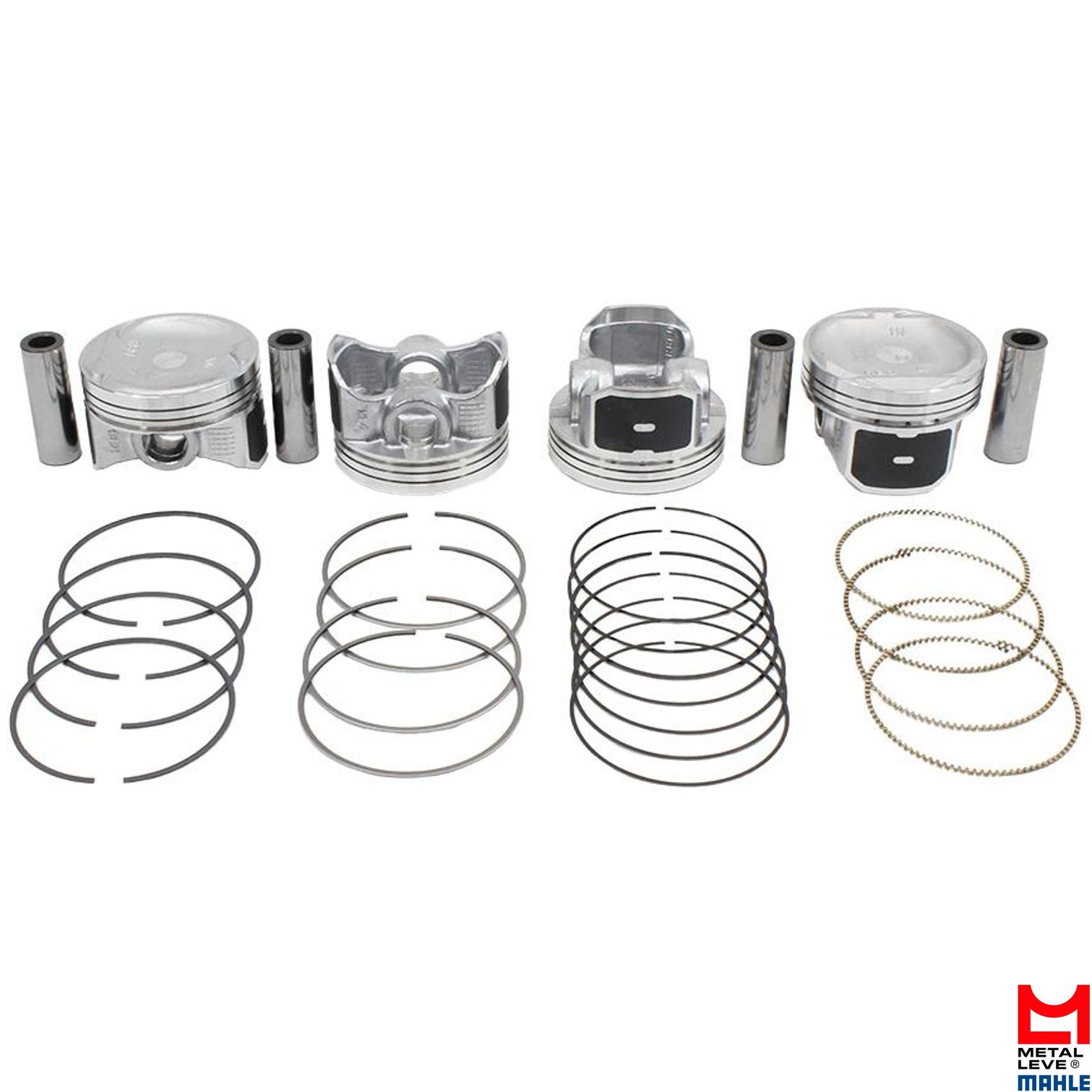 Jogo com 4 Pistões com Anéis STD para Honda FIT - Mahle Metal Leve - P&A9683 STD