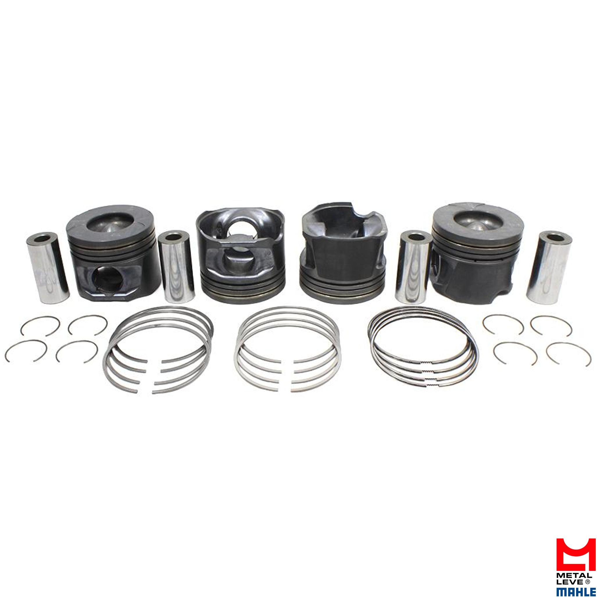 Jogo com 4 Pistões com Anéis STD para Toyota Hilux e Hilux SW4 - Mahle Metal Leve - P&A9709 STD