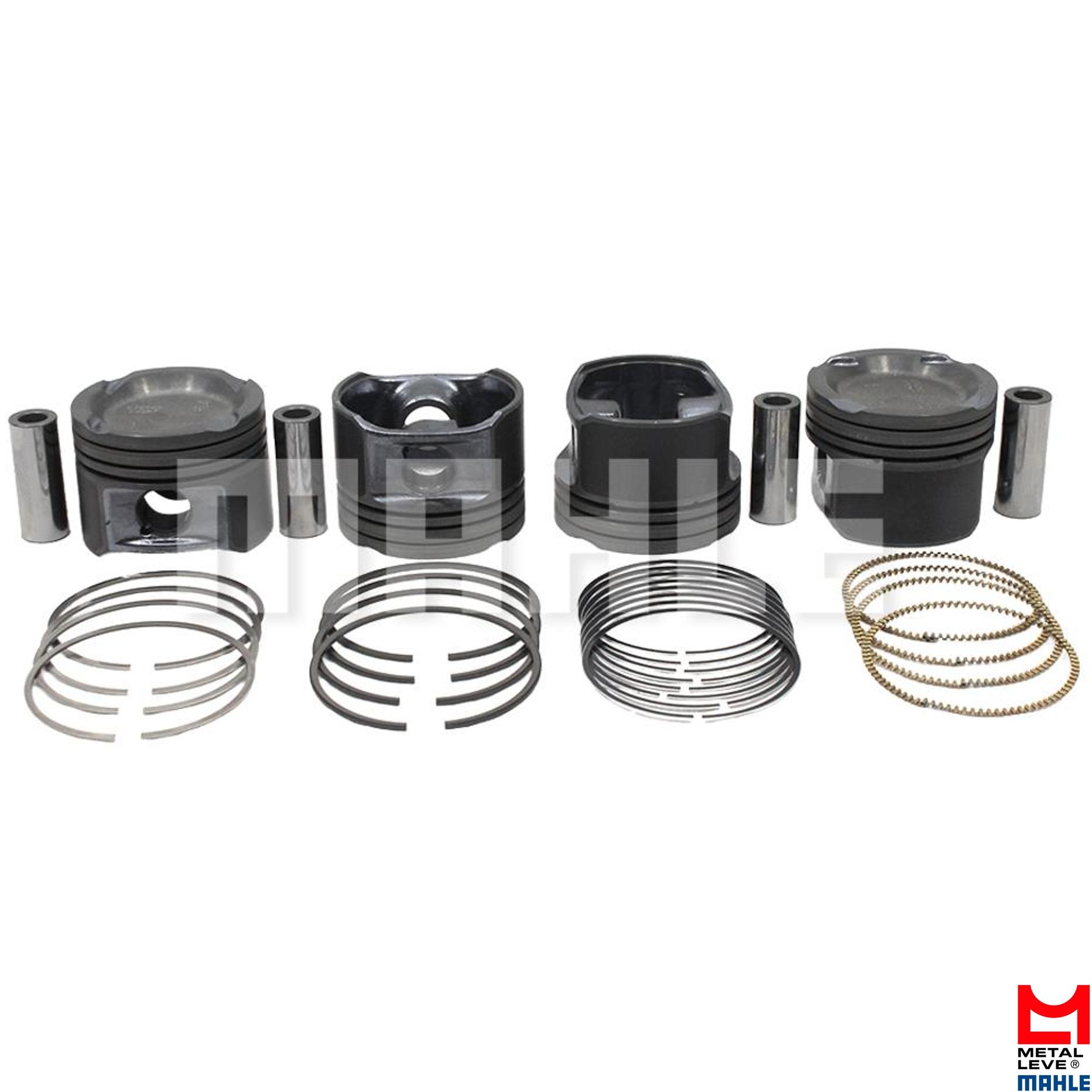 Jogo com 4 Pistões com Anéis STD para Volkswagen Gol e Parati - Mahle Metal Leve - P&A9287 STD