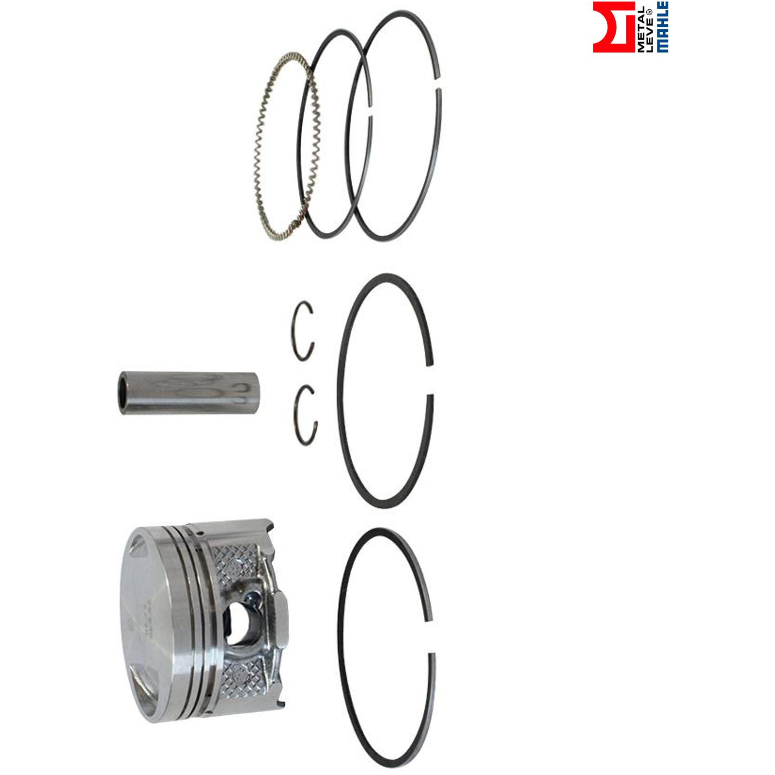 Pistão com Anéis STD para Honda CG 125 e NXR 125 BROS - Mahle Metal Leve - P&A9170 STD