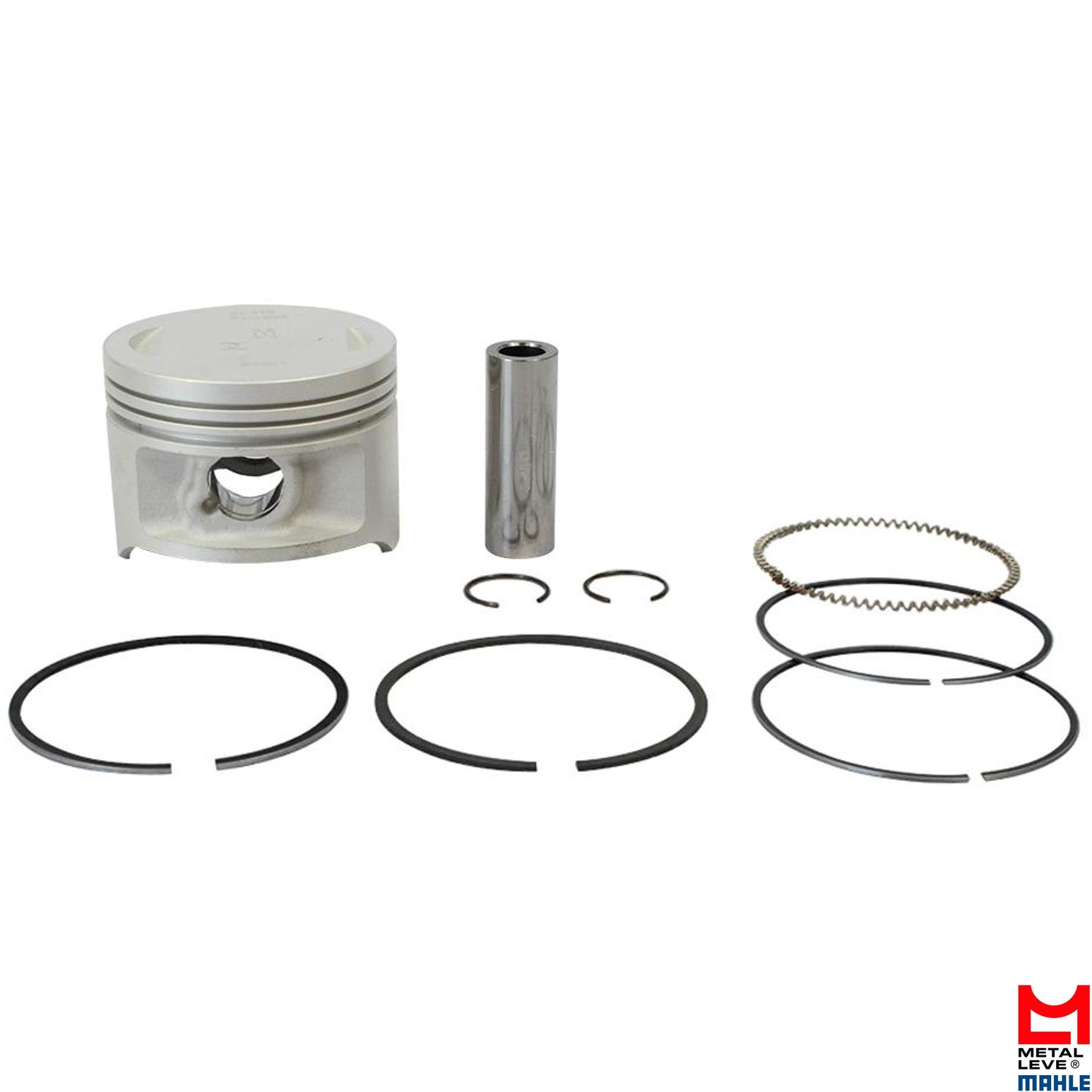 Pistão com Anéis STD para Suzuki Intruder 125 e YES 125 - Mahle Metal Leve - P&A9823 STD