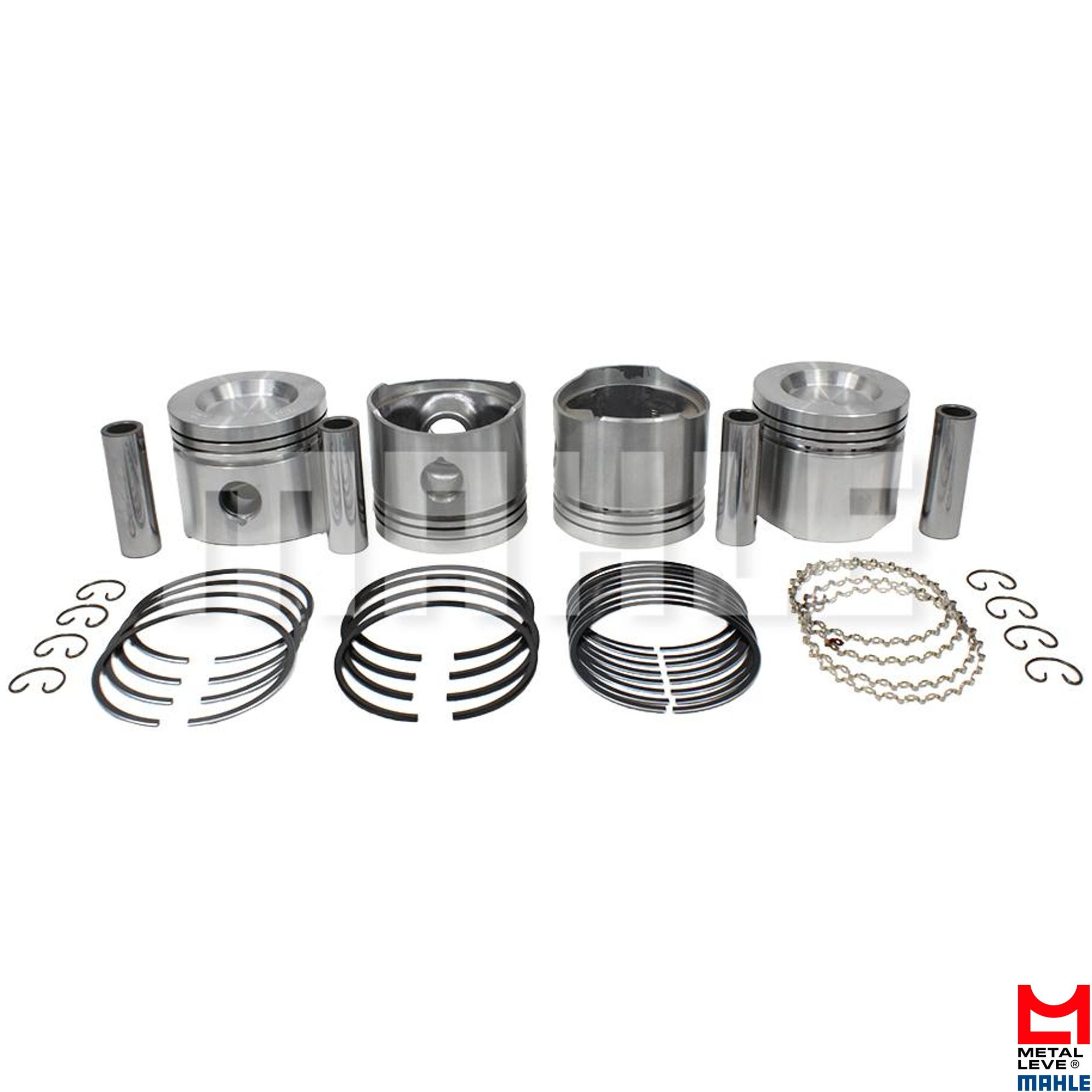 Jogo com 4 Pistões com Anéis STD - Mahle Metal Leve - P&A1622 STD