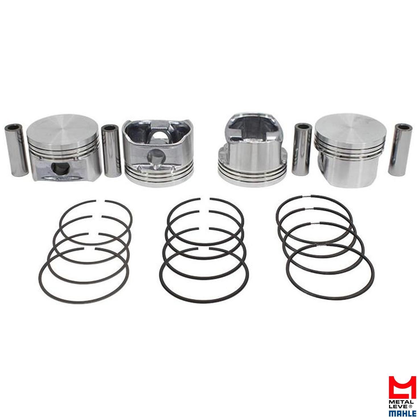 Jogo com 4 Pistões com Anéis STD - Mahle Metal Leve - P&A9126 STD