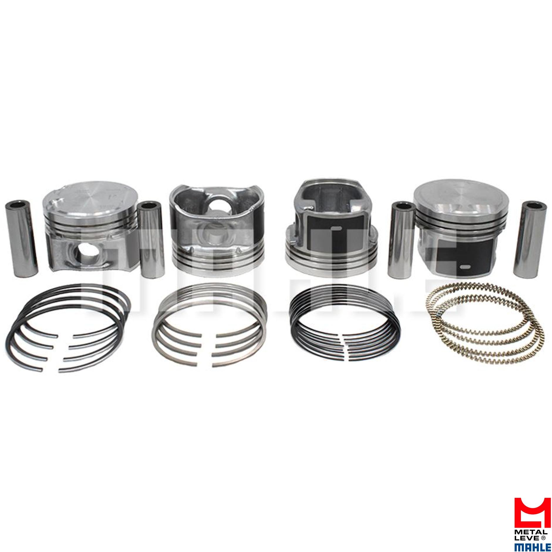 Jogo com 4 Pistões com Anéis STD - Mahle Metal Leve - P&A9127 STD