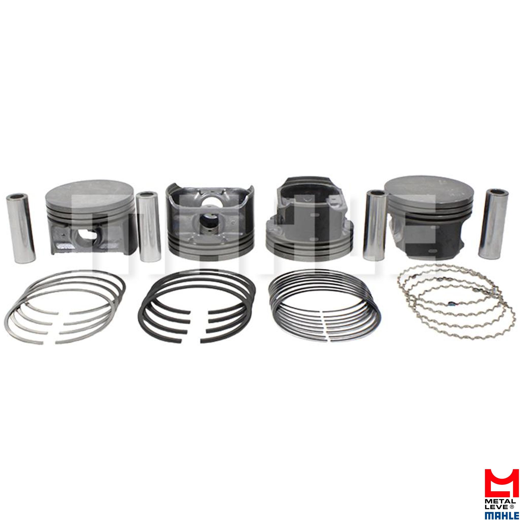 Jogo com 4 Pistões com Anéis STD - Mahle Metal Leve - P&A9165 STD