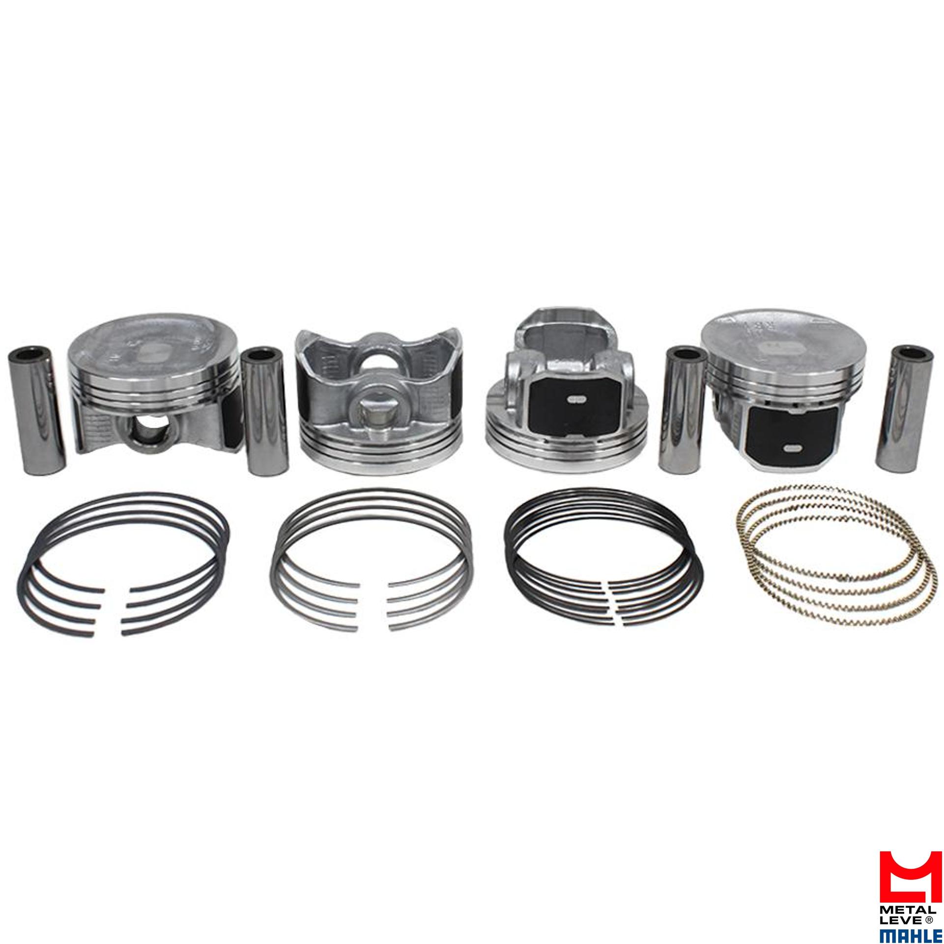 Jogo com 4 Pistões com Anéis STD - Mahle Metal Leve - P&A9685 STD